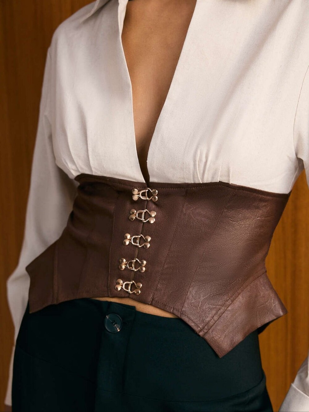 Brown Corset Top - Picture 2 of 9